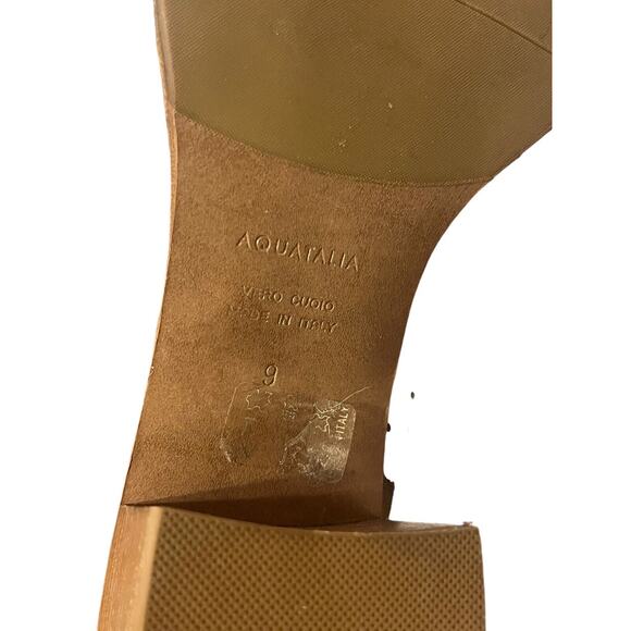 Aquatalia 'Tracy' Suede Ankle Boots Waterproof •9• Leather Buckle Brown Worn 1x - Picture 9 of 14